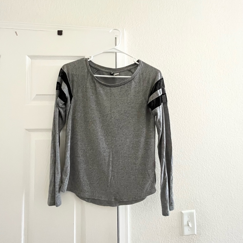 grey long sleeve